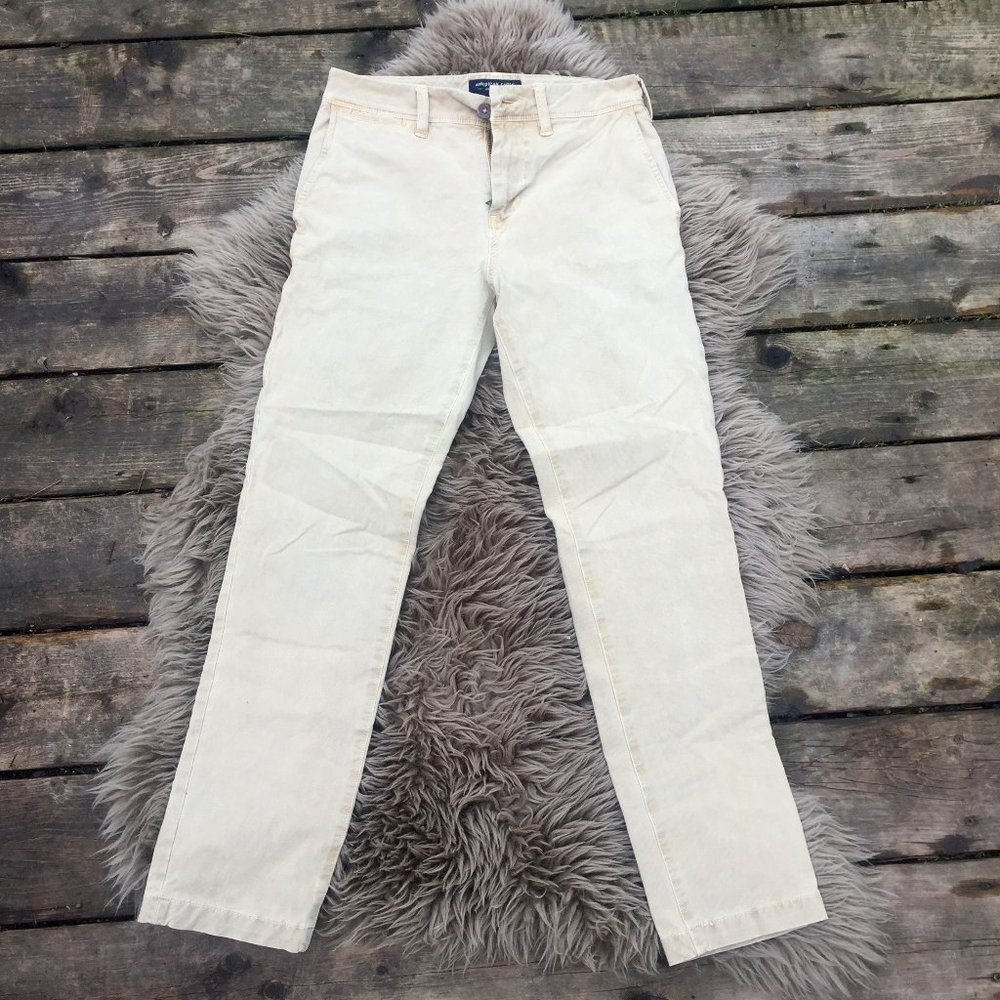 AE slim fit tan cotton pants - size 26 x 28